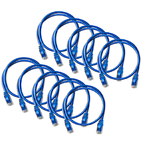 10 Ft Blue 10 Pack Cat6 UTP Patch Cbl