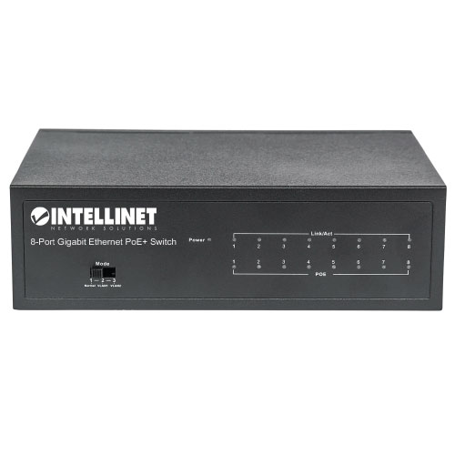 Intellinet 8 Port GB PoE+ 60watts