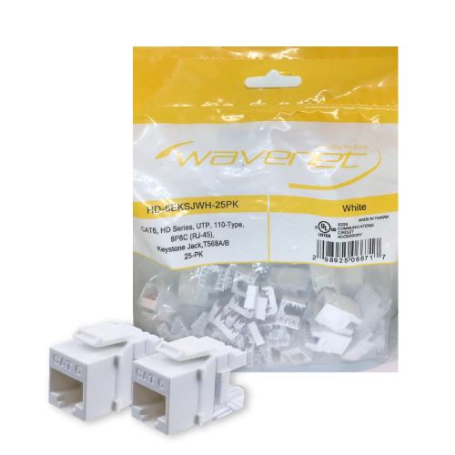 Wavenet Cat6 Key110 Punchdown WHT HD25PK