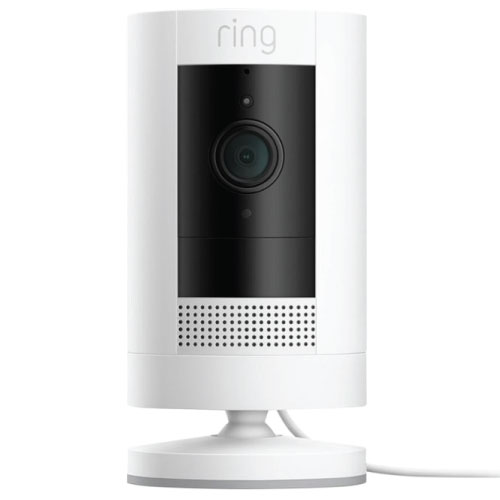 Ring Stick Up HD Camera White Plug-In