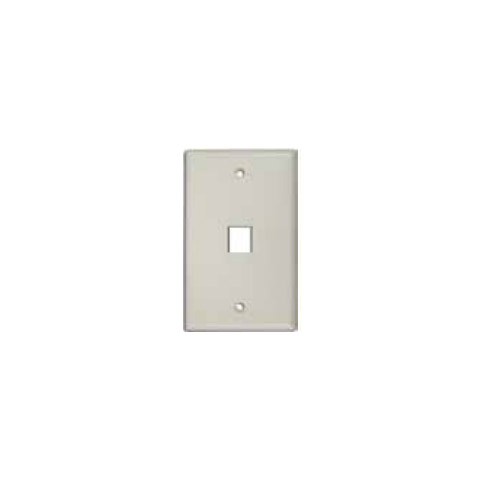 FLUSH WALL PLATE 1 PORT Wht ID 25 PACK