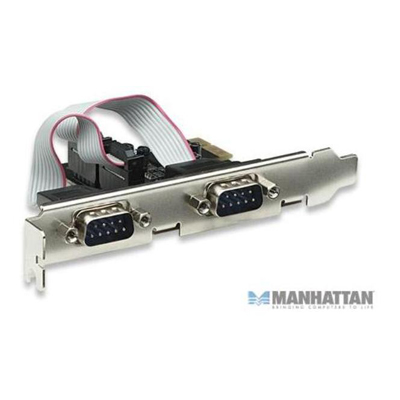 Mnhttn 2 Port Serial Card  PCI-E x1 Lpb