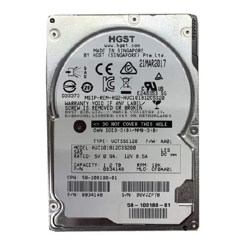 1.2TB SAS 2.5" Hitachi Harddrive 100%