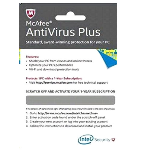 MCAFEE Antivirus/ Internet Security 1 Y
