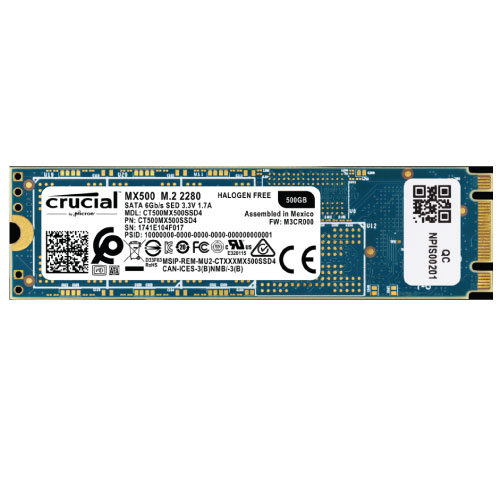 500GB SSD Crucial  M.2 2280 Sata III