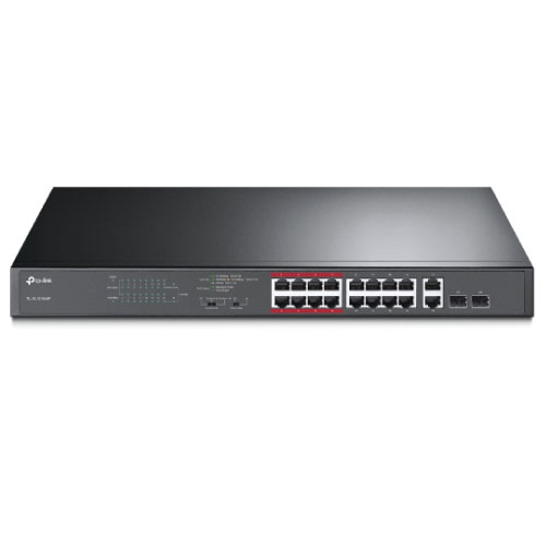 TP-Link 16PT 10-100 PoE 194W 2SFP/G RMT