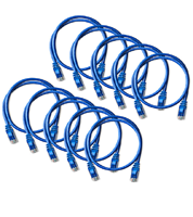 10 Ft Blue 10 Pack Cat6 UTP Patch Cbl