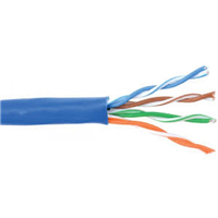 1000' Cat5e Solid UTP Plenum 350MHz Blue