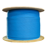 1000' Cat6e Solid UTP Plenum 600MHz Blue