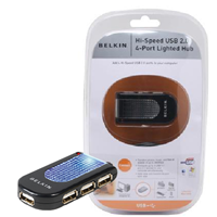 Hi-Speed USB 2.0 4-Port Lighted Hub